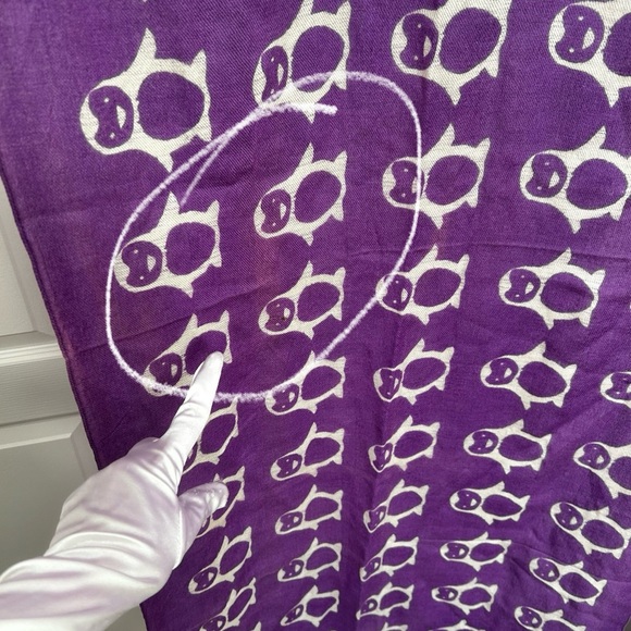 Codello Super Fun Pinguin 100% Wool Scarf In Purple - Picture 6 of 6